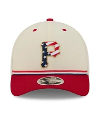 New Era Big Boys and Girls Cream/Red Pittsburgh Pirates Usa 250 9FORTY M-Crown Adjustable Hat