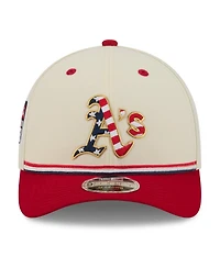 New Era Big Boys and Girls Cream/Red Athletics Usa 250 9FORTY M-Crown Adjustable Hat