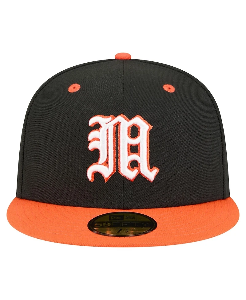 New Era Men's Black/Orange Miami Hurricanes On-Field Baseball Fitted Hat