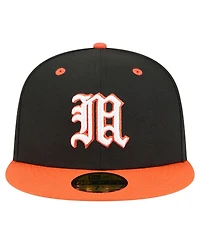 New Era Men's Black/Orange Miami Hurricanes On-Field Baseball Fitted Hat