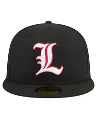New Era Men's Black Louisville Cardinals On-Field Baseball Fitted Hat
