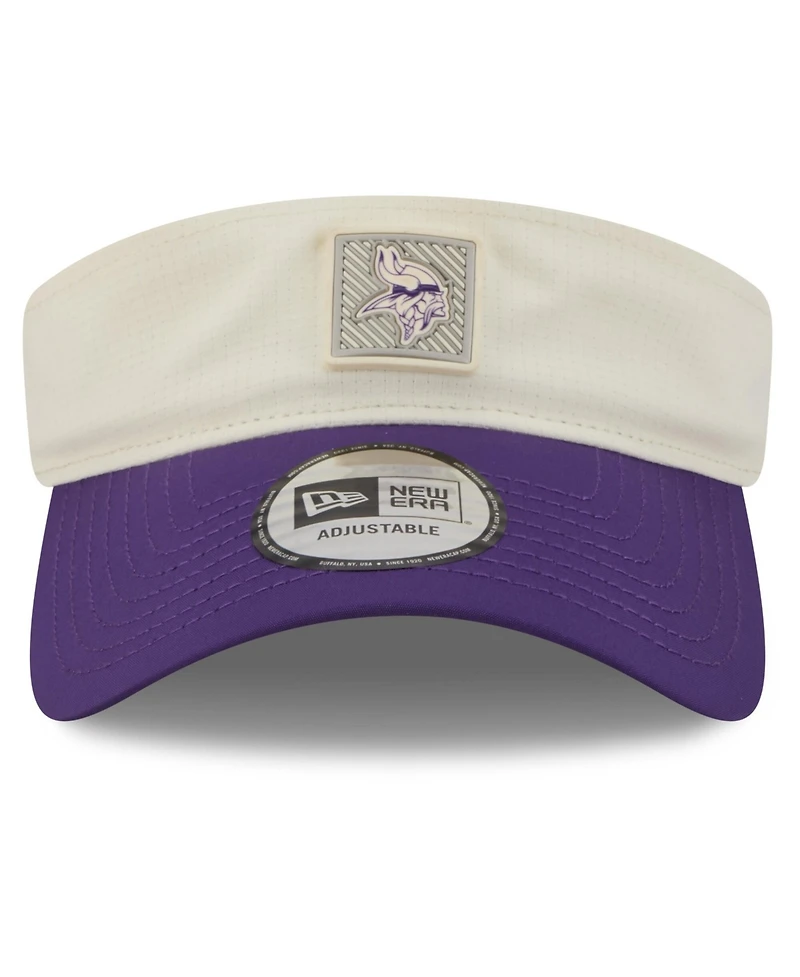 New Era Men's Cream/Purple Minnesota Vikings 2026 Nfl Training Camp Adjustable Visor