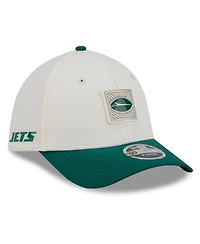 New Era Men's Cream/Green York Jets 2026 Nfl Training Camp 39THIRTY Flex Hat