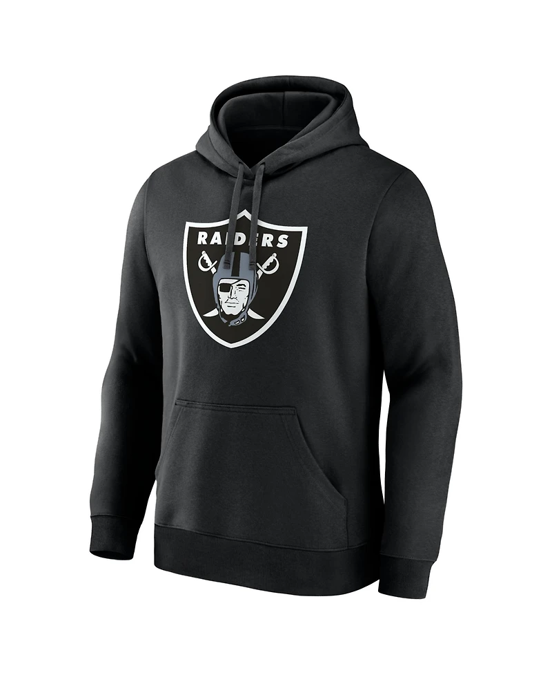 Logo Athletic Men's Black Las Vegas Raiders Primary Hoodie