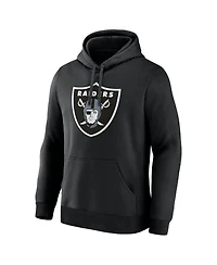 Logo Athletic Men's Black Las Vegas Raiders Primary Hoodie