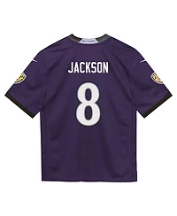 Nike Preschool Lamar Jackson Purple Baltimore Ravens Team Game Jersey