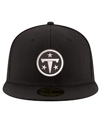 New Era Men's Black Tennessee Titans White 59FIFTY Fitted Hat