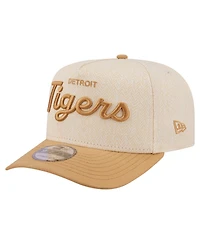 New Era Men's Cream Detroit Tigers Herringbone 9FIFTY A-Frame Snapback Hat