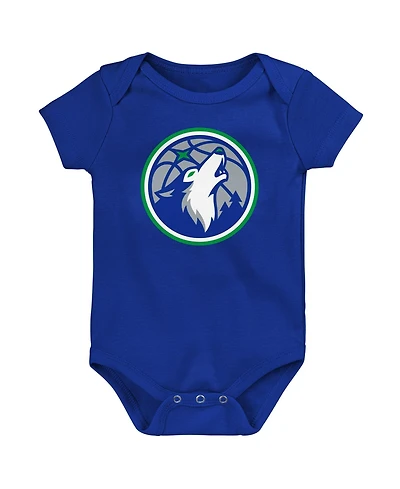 Outerstuff Baby Boys and Girls Blue Minnesota Timberwolves Primary Logo Bodysuit
