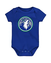 Outerstuff Baby Boys and Girls Blue Minnesota Timberwolves Primary Logo Bodysuit