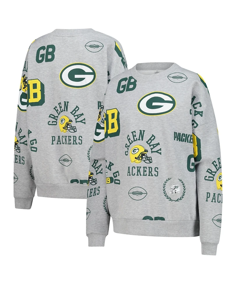Gameday Couture Women's Heather Gray Green Bay Packers Always On Repeat Fleece Sweatshirt
