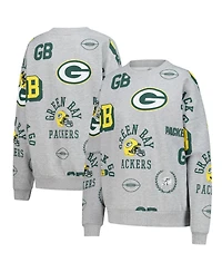 Gameday Couture Women's Heather Gray Green Bay Packers Always On Repeat Fleece Sweatshirt