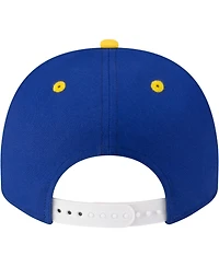 New Era Men's Royal/Gold Golden State Warriors 80s Throwback A-Frame 9FIFTY Snapback Hat
