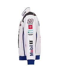 Jh Design Men's White Christopher Bell 2026 Mobil #1 Full-Snap Twill Racing Jacket