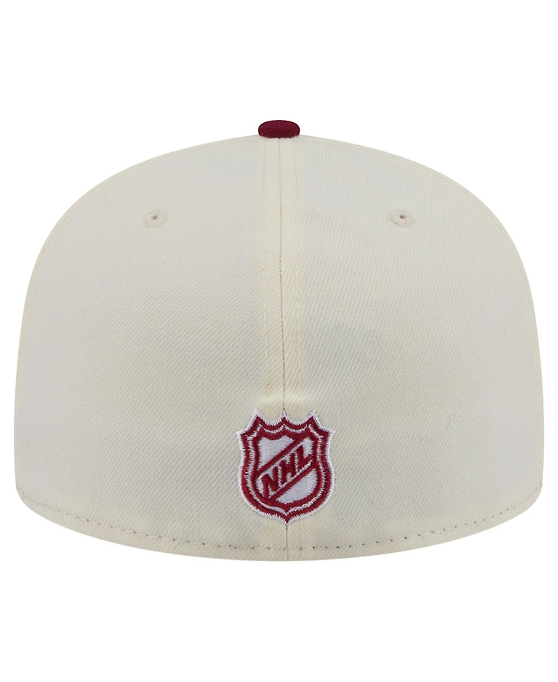 New Era Men's Cream Colorado Avalanche 250th Anniversary of the United States Two-Tone 59FIFTY Fitted Hat