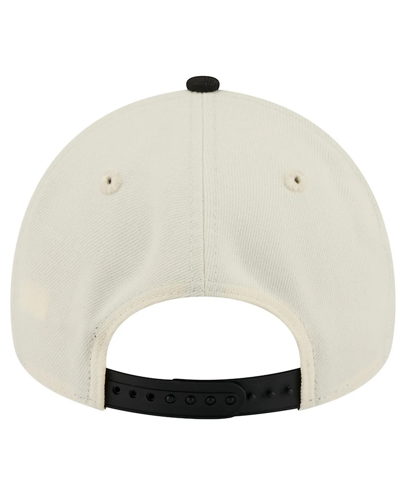 New Era Men's Cream Chicago White Sox Stadium Chrome 9FORTY A-Frame Adjustable Hat