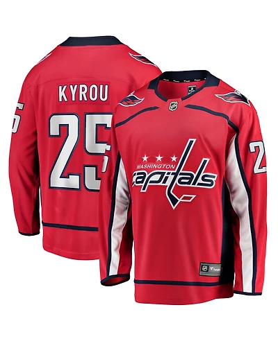 Fanatics Men's Jordan Kyrou Red Washington Capitals Home Breakaway Jersey