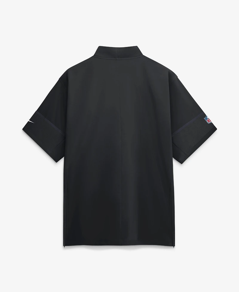 Nike Men's Black Baltimore Ravens Sideline Short Sleeve Quarter-Zip Coaches Jacket