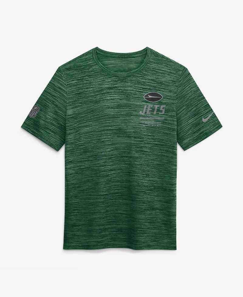 Nike Men's Green New York Jets Sideline Double Covered Dri-fit Velocity T-Shirt