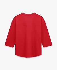 Fanatics Women's Red Kansas City Chiefs Team First Deceptive Juke 3/4-Sleeve V-Neck T-Shirt