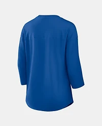 Fanatics Women's Royal Buffalo Bills Team First Deceptive Juke 3/4-Sleeve V-Neck T-Shirt