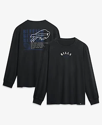 Fanatics Men's Black Buffalo Bills Relaxed Fullback Drive Long Sleeve Fashion T-Shirt