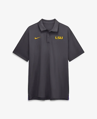 Nike Men's Anthracite Lsu Tigers 2026 Sideline Tour Dri-fit Polo Shirt