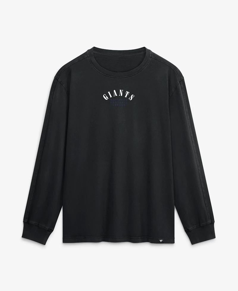 Fanatics Men's Black New York Giants Relaxed Fullback Drive Long Sleeve Fashion T-Shirt