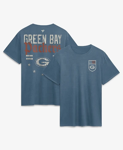 Fanatics Men's Blue Green Bay Packers Washed Americana T-Shirt