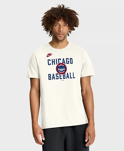 Nike Men's Cream Chicago Cubs Cooperstown Collection ‘70s Inspired T-Shirt