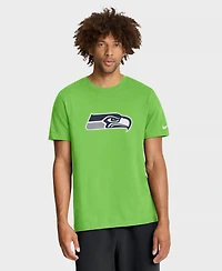 Nike Men's Neon Green Seattle Seahawks Essential Logo T-Shirt