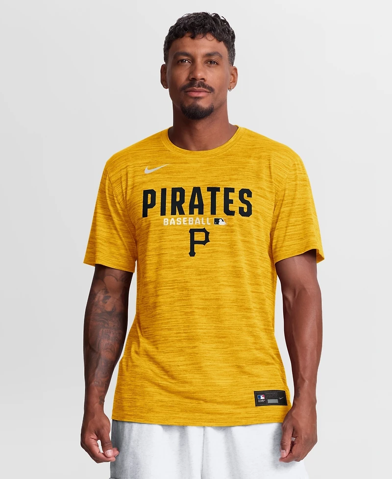 Nike Men's Gold Pittsburgh Pirates Authentic Collection Velocity Dri-fit T-Shirt