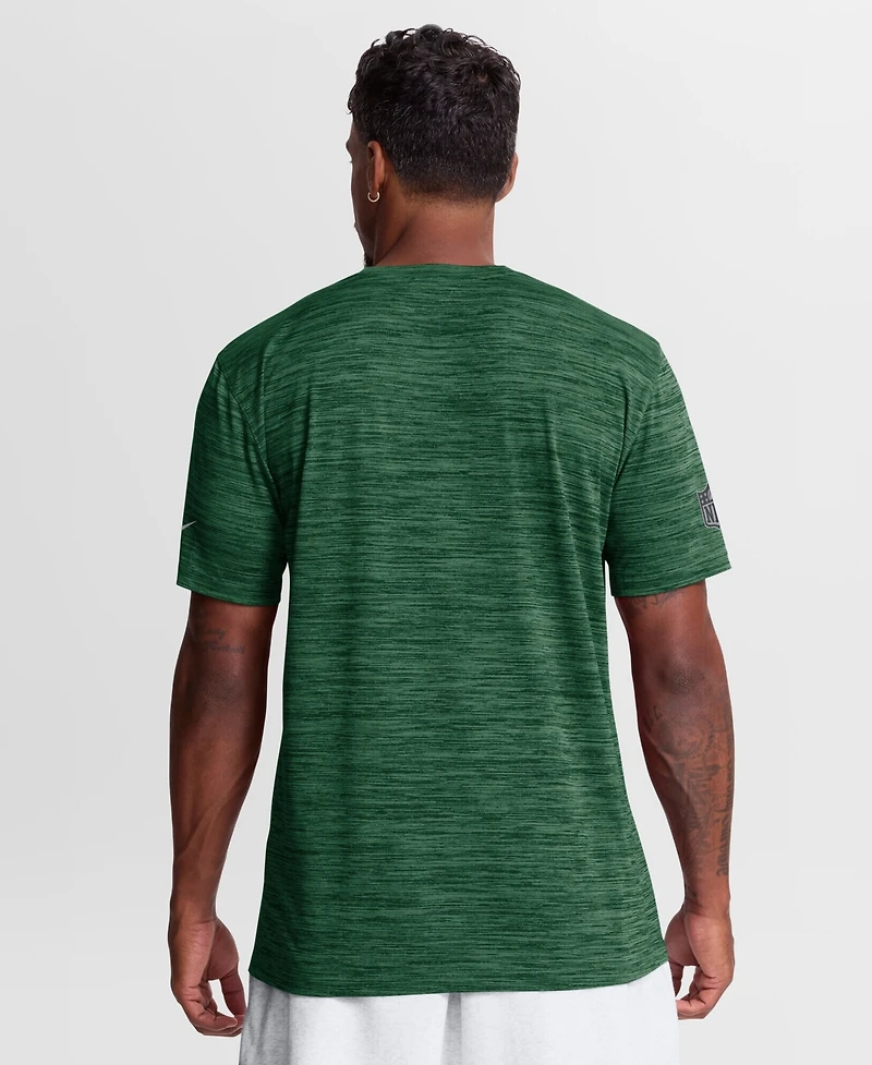 Nike Men's Green New York Jets Sideline Double Covered Dri-fit Velocity T-Shirt
