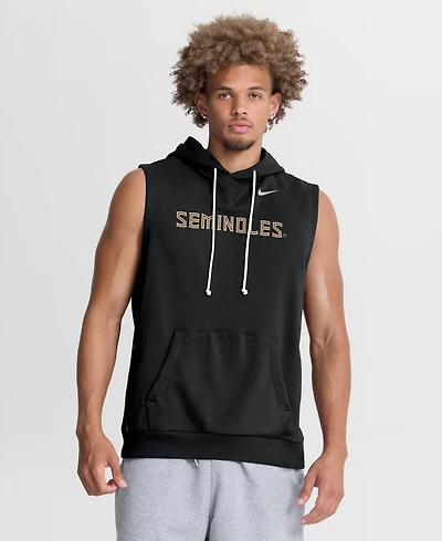 Nike Men's Black Florida State Seminoles 2026 Sideline Sleeveless Dri-fit Hoodie