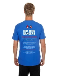 New Era Men's Blue York Rangers Stanley Cup Trophy Graphic T-Shirt