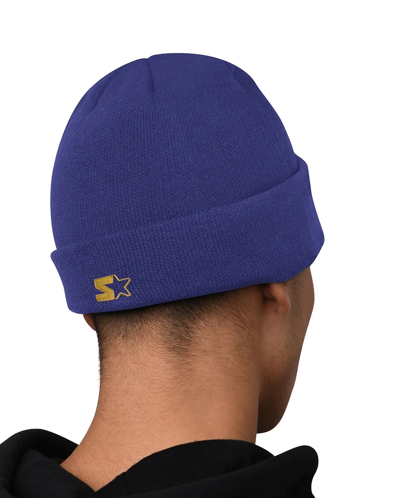 Starter Men's Purple Baltimore Ravens Hoodie and Cuffed Knit Hat Combo Pack