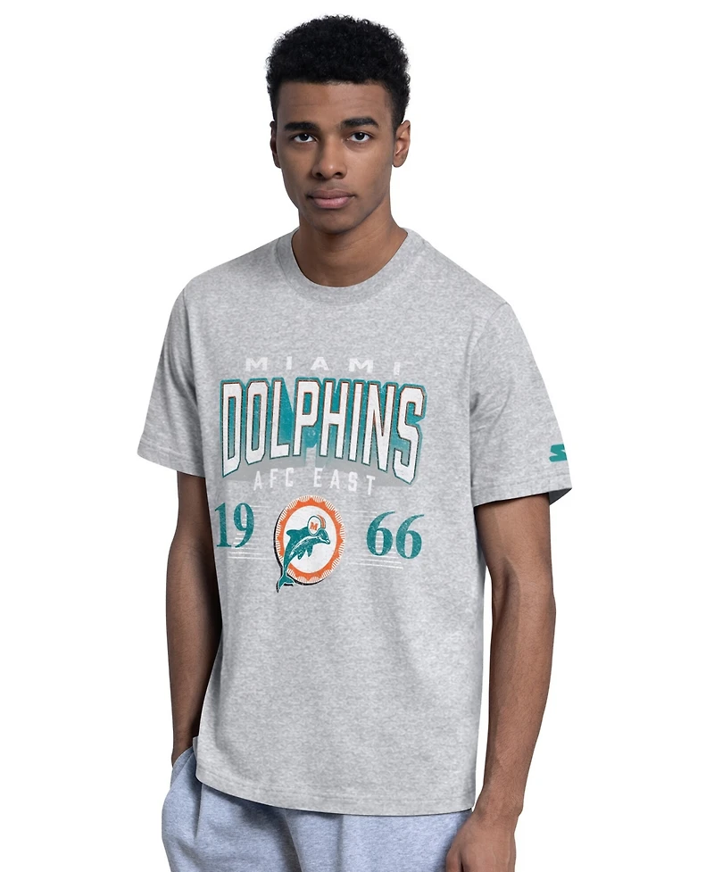 Starter Men's 2-Pack Aqua/Gray Miami Dolphins Throwback Logo T-Shirt Set