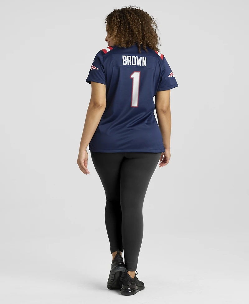 Nike Women's A.j. Brown Navy New England Patriots Game Jersey