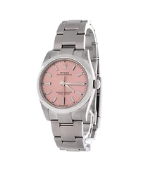 Pre-Owned Rolex Oyster Perpetual Pink Automatic Watch in Stainless Steel 34mm