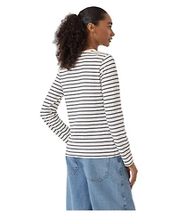 Hush Women's Mia Stripe Slim Long Sleeve Top