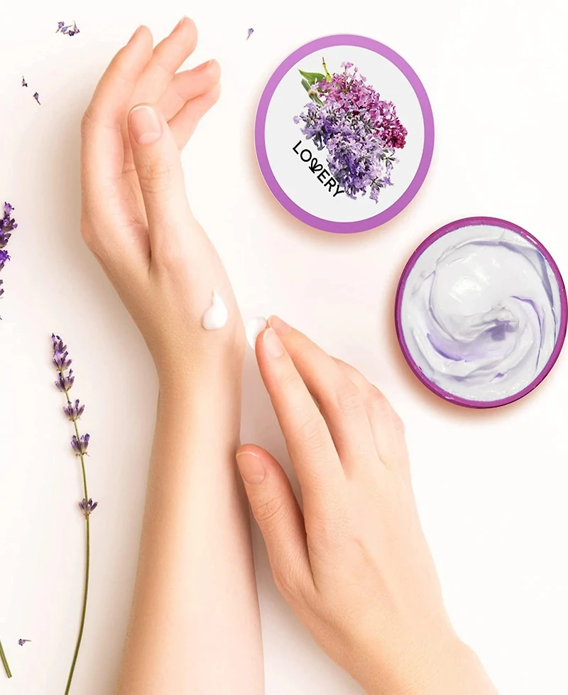 Lovery 2 piece Lilac Whipped Body Butter with Jojoba Oil and Shea Butter