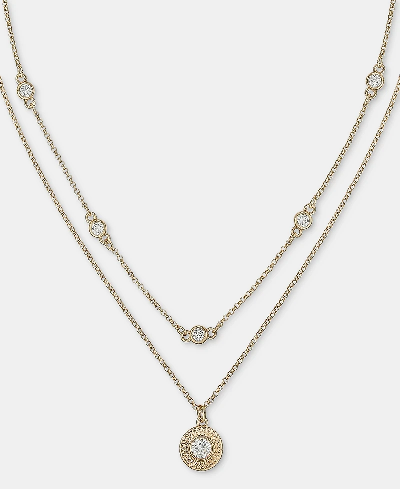 Lauren Ralph Lauren Cubic Zirconia 17" Layered Pendant Necklace