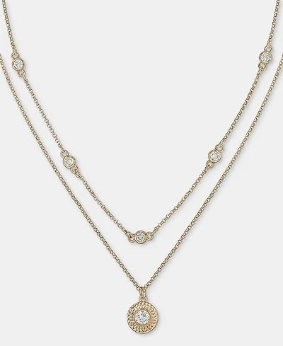 Lauren Ralph Lauren Cubic Zirconia 17" Layered Pendant Necklace