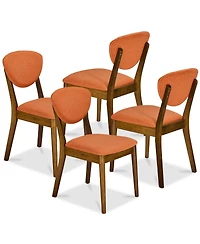 Best Choice Products Set of 4 Wooden Dining Chairs, Wood Modern Farmhouse Upholstered Chairs