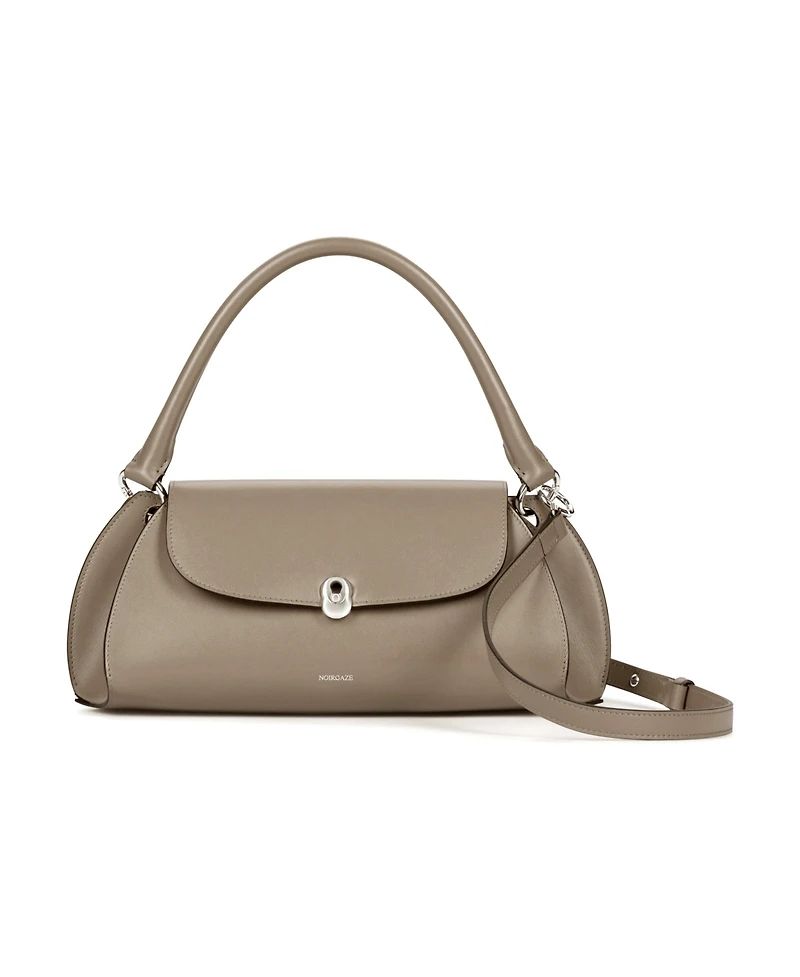 Noirgaze Scallop Calf Leather Bag