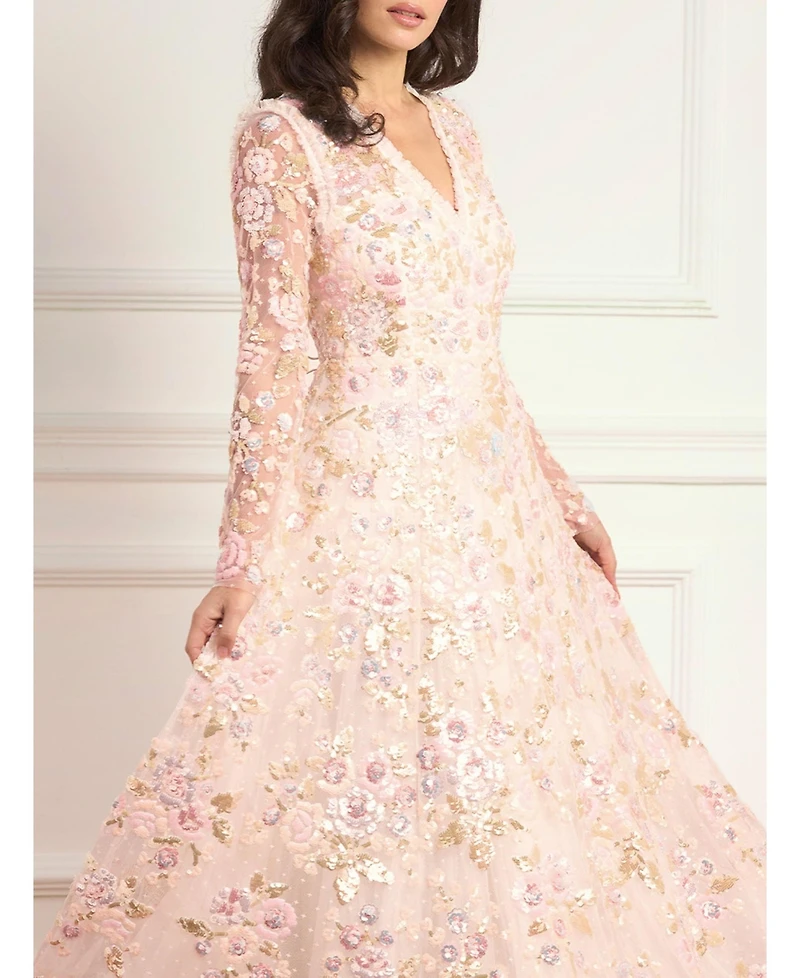 Needle & Thread Women's Sequin Paradise V-Neck Gown