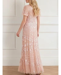 Needle & Thread Women's Anais Sequin Short Sleeve Gown