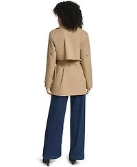Karl Lagerfeld Paris Women's Embellished Belted Trench Coat
