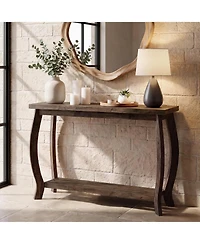 Tribesigns Solid Wood Console Table for Entryway, 41.3-Inch Sofa Table | Small Farmhouse Entrance Furniture with Storage for Living Room