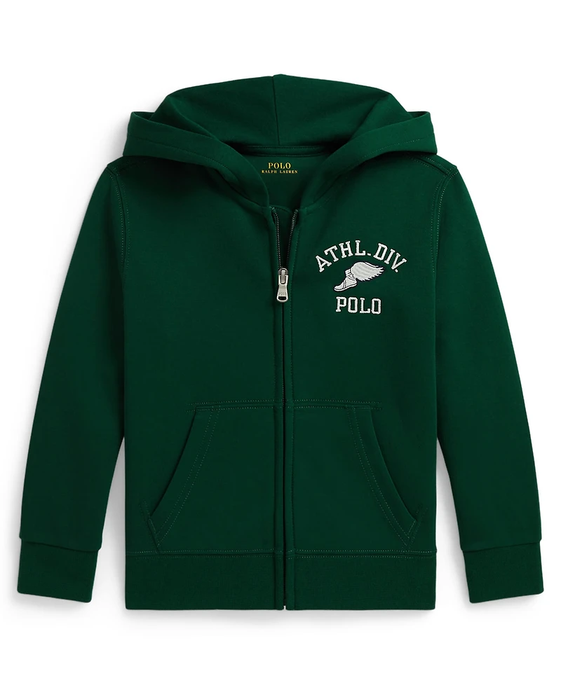Polo Ralph Lauren Boys' 2T-7 Logo Double-Knit Full-Zip Hoodie